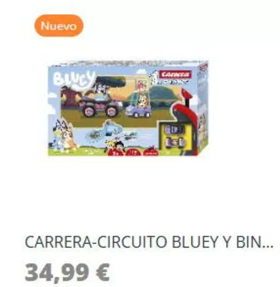 Bluey - Carrera/ Circuito Y Bin