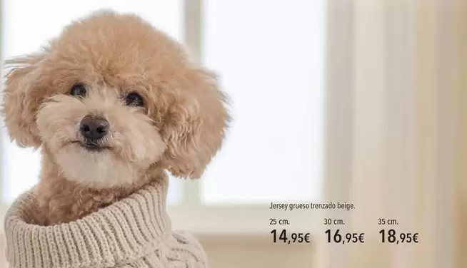 Fred & Rita - Jersey Grueso Trenzado Beige