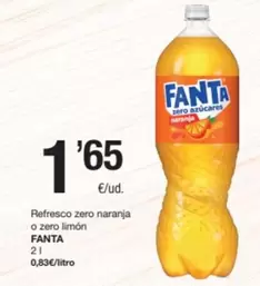 fanta - Refresco Zero Naranja O Zero Limon