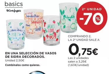 El Corte Inglés - En Una Selección De Vasos De Sidra Decorados