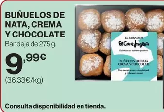 El Corte Inglés - Bunuelos De Nata, Crema Y Chocolate