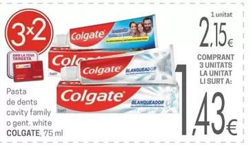 Colgate - Pasta De Dents Cavity Family O Gent White