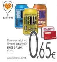 Free Damm - Cervesa Original, Llimona O Torrada