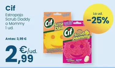 cif - Estropajo Scrub Daddy O Mommy