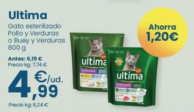 Última - Gato Esterilizado Pollo Y Verduras O Buey Y Verduras