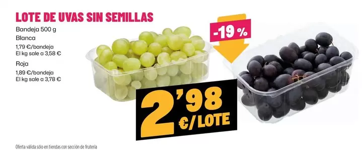 Lote De Uvas Sin Semillas