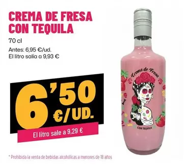 Crema De Fresa Con Tequila