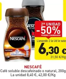 Nescafé - Café Soluble Descafeinado O Natural