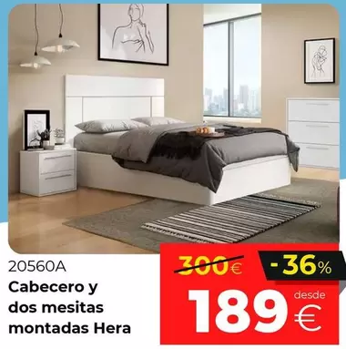 Cabecero Y Dos Mesitas Montadas Hera