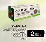 Carolina - Galeta Digestiva Xocolata I Coco Bio