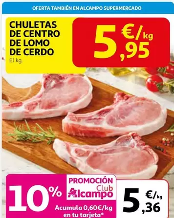 alcampo - Chuletas De Centro De Lomo De Cerdo