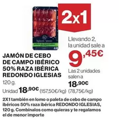 El Corte Inglés - Jamón De Cebo De Campo Ibérico 50% Raza Ibérica Redondo Iglesias
