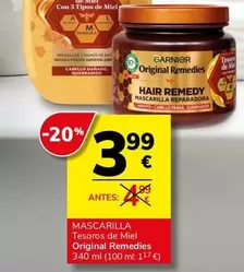 Garnier - Mascarilla Tesoros De Miel Original Remedies