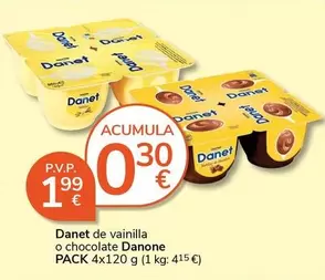 Danone - Danet De Vainilla O Chocolate