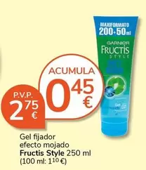 Garnier - Gel Fijador Efecto Mojado Fructis Style