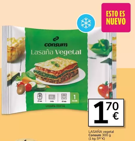 Consum - Lasaña Vegetal