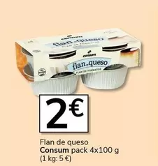 Consum - Flan De Queso Pack 4x100 G