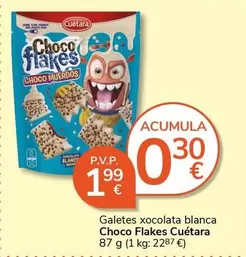 Cuétara - Galetes Xocolata Blanca Choco Flakes