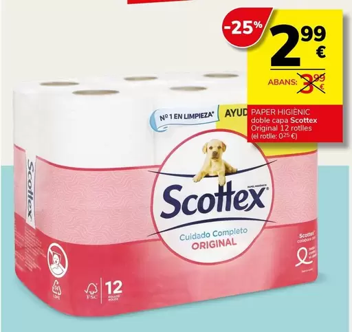 Scottex - Papel Higiénic Doble Capa Original