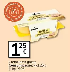Consum - Crema Amb Galeta Paquet