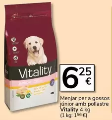 Vitality - Menjar Per A Gossos Junior Amb Pollastre