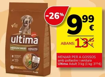 Affinity - Menjar Per A Gossos Amb Pollastre I Verdura Última Adult