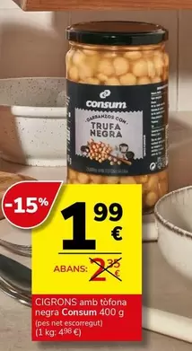 Consum - Cigrons Amb Tofona Negra