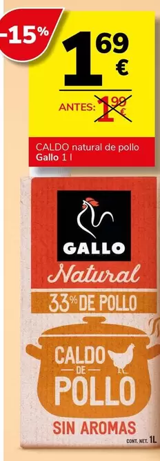 Gallo - Caldo Natural De Pollo