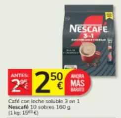 Nescafé - Café Con Leche Soluble 3 Cn 1