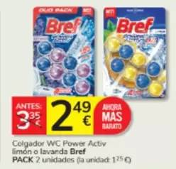Bref - Colgador Wc Power Activ Limón O Lavanda