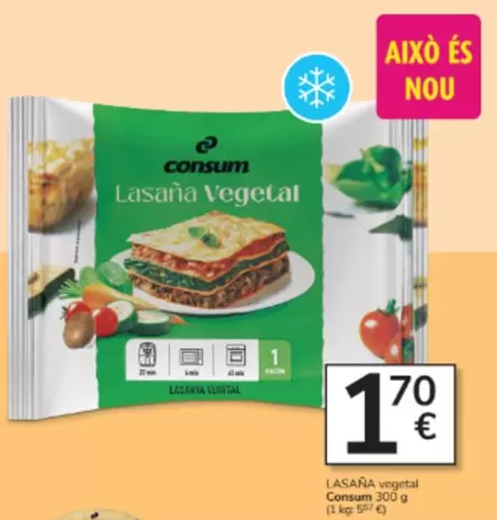 Consum - Lasaña Vegetal