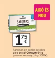 Consum - Sardinas En Aceite De Oliva Bajo En Sal