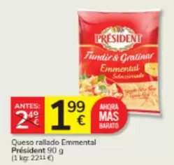 Président - Queso Rallado Emmental
