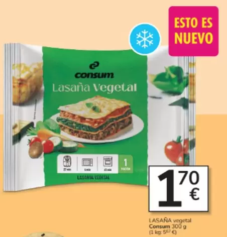Consum - Lasaña Vegetal