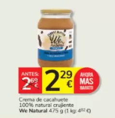 Naturals - Crema De Cacahuete 100% Natural Crujiente