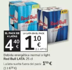 Red Bull - Bebida Energetica Normal O Light