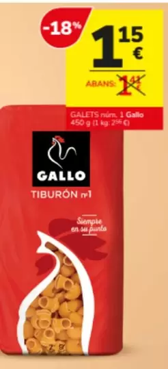 Gallo - Galletas Tiburón Mó