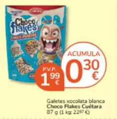 Cuétara - Galetes Xocolata Blanca Choco Flakes