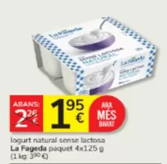 La Fageda - Logurt Natural Sense Lactosa