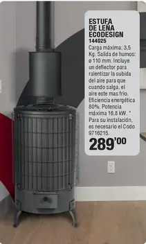 Estufa De Leña Ecodesign