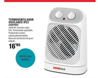 Sonedas - Termoventilador Oscilante IP21