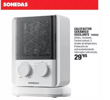 Sonedas - Calefactor Ceramico Oscilante