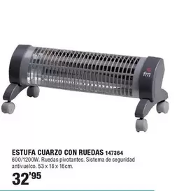 Vivahogar - Estufa Cuarzo Con Ruedas