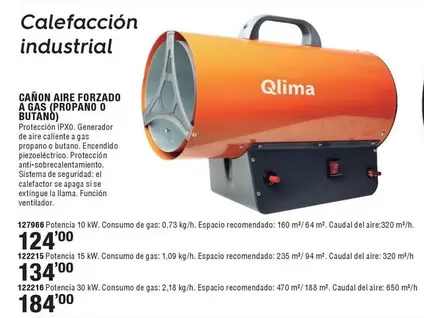 Qlima - Cañon Aire Forzado A Gas (Propano O Butano)