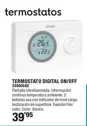 Simon - Termostato Digital On/Off