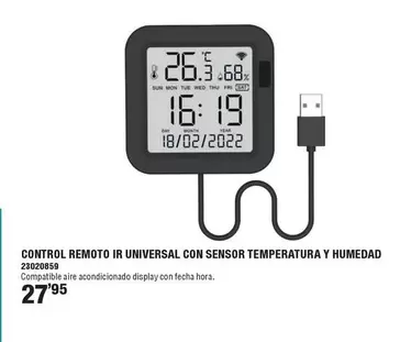 Control Remoto Ir Universal Con Sensor Temperatura Y Humedad