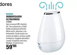 Beurer - Humidificador Ultrasonico