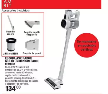 Ambit - Escoba Aspirador Multifuncion Sin Cable