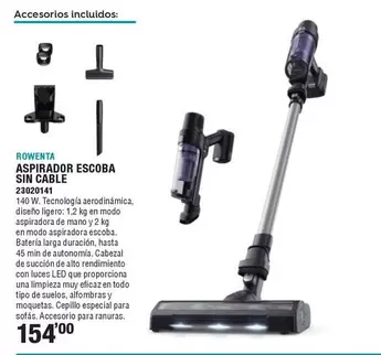 Rowenta - Aspirador Escoba Sin Cable