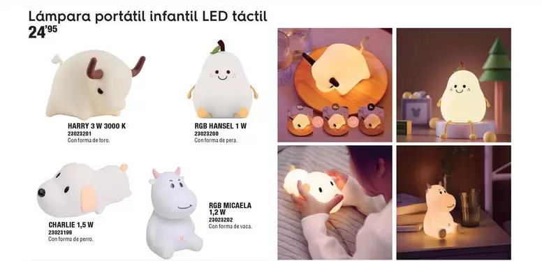 Lámpara Portátil Infantil Led Táctil